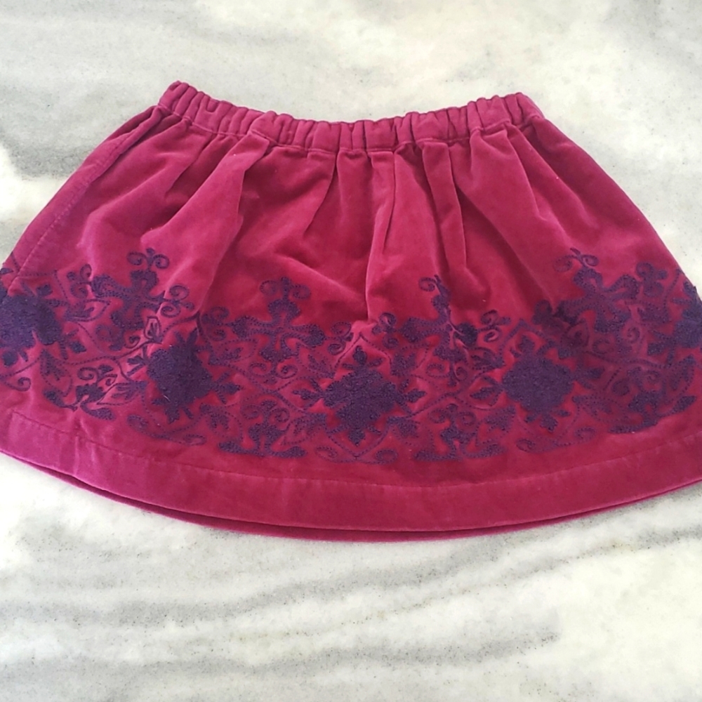 Little Peek velvet purple skirt 2T 18M